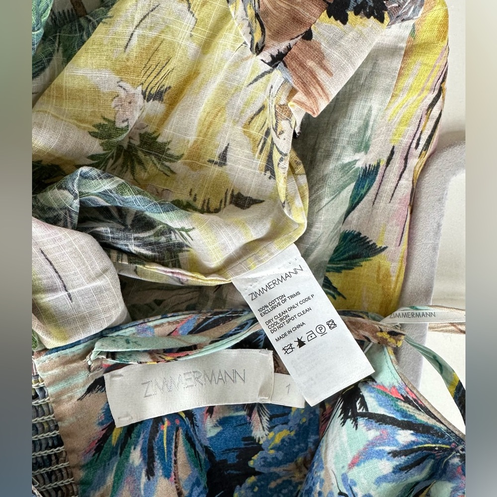 ❌SOLD❌ Zimmermann Juliette Tie Front Maxi Dress Spliced - Picture 7 of 11